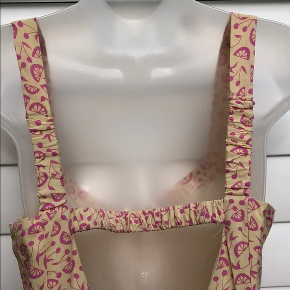 NWT La Hearts Vibrant Yellow and Pink Mini Dress - Picture 5 of 11